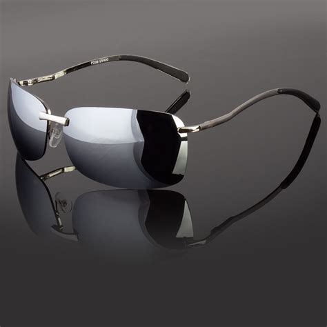 rimless designer sunglasses men's.